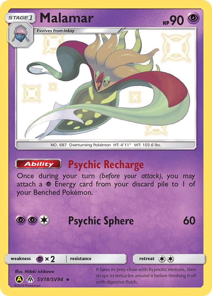 Hidden Fates Malamar Pokémon card